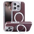 thumbnail image 1 of for iPhone 13 Pro Case, Plating PU Leather Magnetic Mag-Safe Phone Case with Built-in 360° Rotatable Ring Stand Shockproof Protective Kickstand Phone Case for iPhone 13 Pro, Winered, 1 of 9