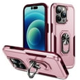 thumbnail image 1 of for iPhone 13 Pro Case Protective Cover,Heavy Duty Military Grade Hard Protection Shock Proof Grip | Durable Dual-Layer Design Phone Case with Built-in 360 Ring Holder Kickstand,Pink+Rose, 1 of 11