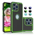 thumbnail image 1 of iPhone 13 Pro Case, Sturdy Case for iPhone 13 Pro 6.1", Njjex Shock Absorbing Silicone & Plastic Bumper Rugged Grip Hard Protective Cases Cover for Apple iPhone 13 Pro 2021 -Green, 1 of 7