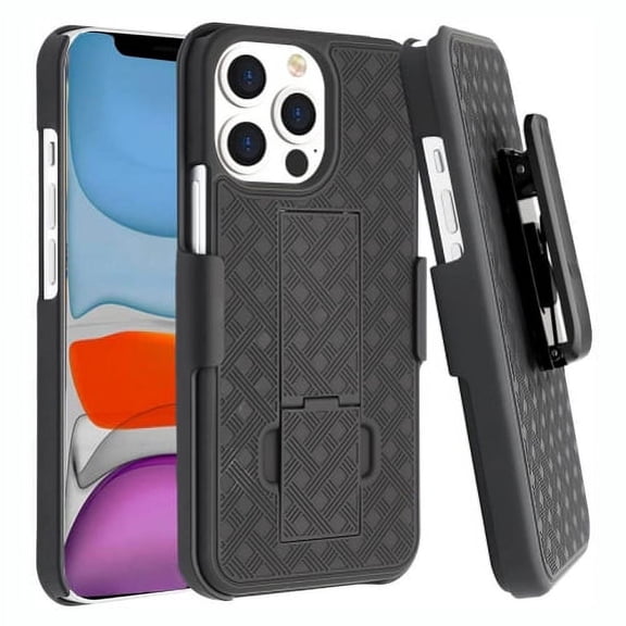 iPhone 13 Pro Case Swivel Belt Clip Holster Defender Cover Kickstand Combo X5V for iPhone 13 Pro Model