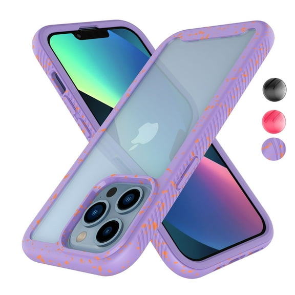 iPhone 13 Pro Case, Takfox 6.1" iPhone 13 Pro Phone Case Shock Absorbing, Rugged Shockproof Crystal Clear Hard Case Full Body Protective Sturdy Cover TPU Shell Bumper Case for iPhone 13 Pro,Purple