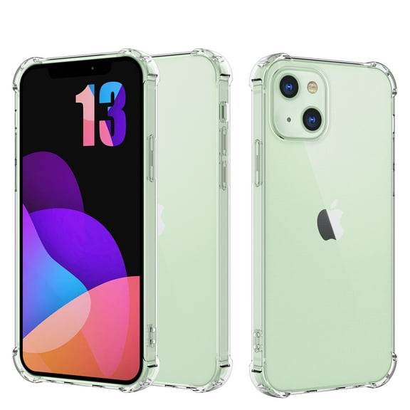 iPhone 13 Pro Case, Takfox Shockproof Rugged Full Protection Soft TPU Bumper Clear Case Shell Ultra-Thin Slim Fit Flexible Rubber Anti-Scratch Protective Phone Cover For iPhone 13 Pro (6.1"), Clear