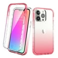 thumbnail image 1 of iPhone 13 Pro Case With Built-in Screen Protector, Rosebono Hybrid Gradient Transparent Soft TPU Clear Skin Cover Case For iPhone 13 Pro (Red), 1 of 5