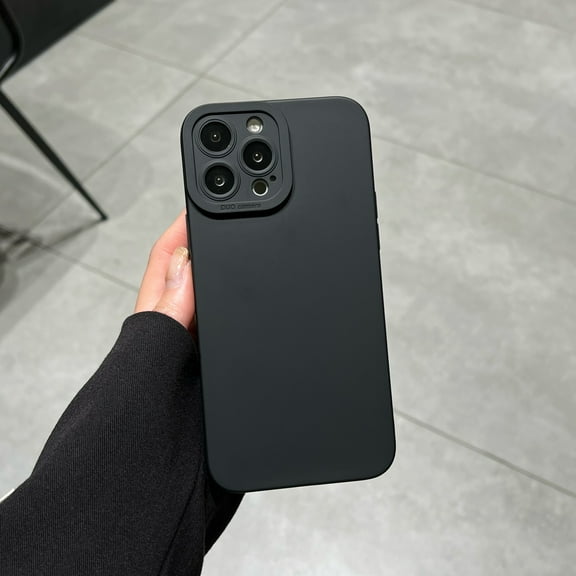 for iPhone 13 Pro Case for Women with Full Camera Lens Protection, Silicone Girly Cute Side Soft Ultra Slim Shockproof Protective Lightweight Phone Cover for iPhone 13 Pro, Black