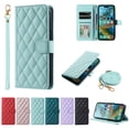 thumbnail image 1 of for iPhone 13 Pro Elegant Diamond Patterned Phone Case Wallet Pocket with Card Holder for Women,Crossbody Strap Case for iPhone 13 Pro with Strap Lanyard,Magnetic Flip Leather Case,Mint, 1 of 8