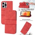 thumbnail image 1 of For iPhone 13 Pro Flip Case, Premium PU Leather Folio Flip with Design Card Slots Wrist Strap Shockproof Kickstand Magnetic Protective Girls Cover For iPhone 13 Pro, Red, 1 of 9