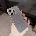 thumbnail image 1 of For iPhone 13 Pro Glitter Phone Case,Luxury Full Glitter Back Designing Shiny Bling Sparkly Shockproof Rugged Anti-fall Slim Thin Heavy Duty Protective Phone Case for Women Girls,Gray, 1 of 11