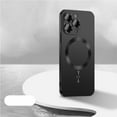thumbnail image 1 of for iPhone 13 Pro Liquid Case with Camera Lens Protector, Compatible with Magsafe Luxury Magnetic Phone Case for Men Women Girls Shockproof Matte Bumper Phone Case Cover - Black, 1 of 10