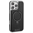 thumbnail image 1 of for iPhone 13 Pro Luxury PU Leather Invisible 360 Degree Adjustable Magentic Ring Stand Case, Plating Shockproof Drop Protection Slim Fit Phone Case Cover for iPhone 13 Pro, Black, 1 of 7