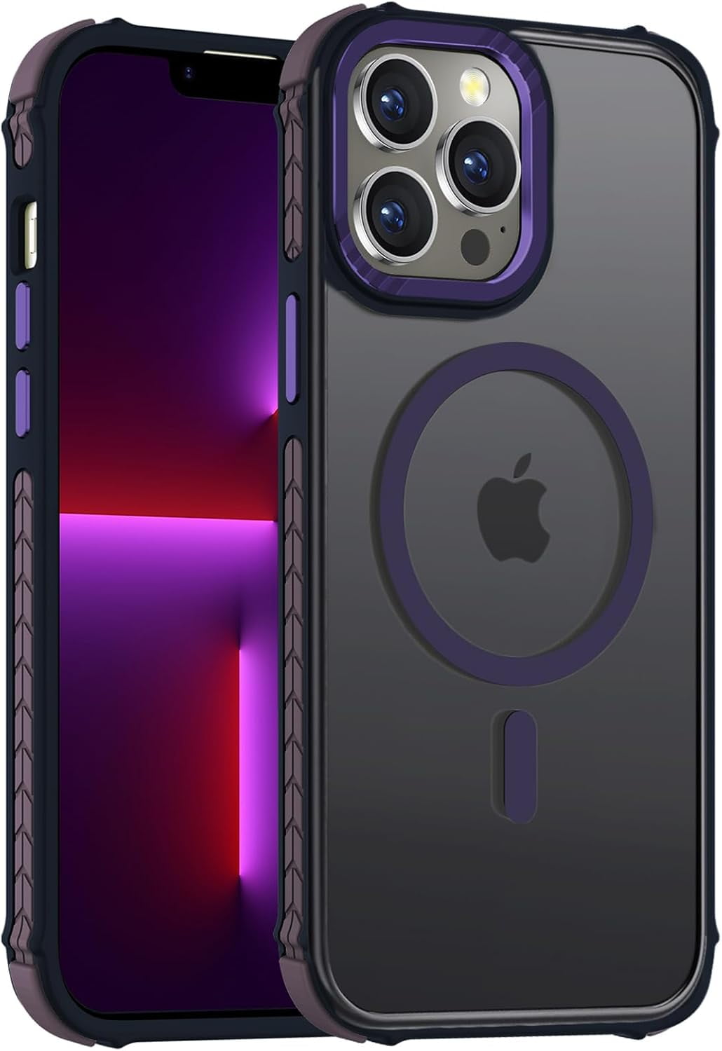 強力磁気 iPhone 13pro 6.1インチ用 パープル Iphone 13 Pro Purple Case