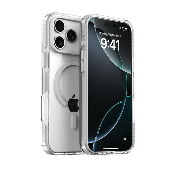 for iPhone 13 Pro Magnetic Case, Compatible with MagSafe, Shockproof Drop Protection Anti-Yellowing Anti-Scratch Transparent Slim Thin Phone Cover for iPhone 13 Pro Men Women, White
