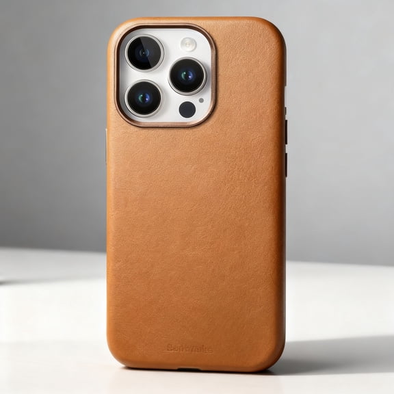 for iPhone 13 Pro Magnetic Case Support Wireless Charging, Slim Shockproof PU Leather Hybrid Cover, Military Grade Protection Drop Proof Tough Protective Case for iPhone 13 Pro, Brown