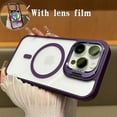 thumbnail image 1 of for iPhone 13 Pro Magnetic Phone Case, Compatible with MagSafe, Military-Grade Protective Case, With Lens Flim, Built-in Stash Camera Stand Phone Case, Scratch-Resistant Back Cover,Darkpurple, 1 of 10