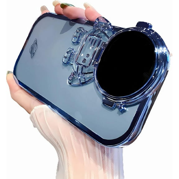iPhone 13 Pro Max 6.7" Case, 6D Plating Astronaut Stand, Slim Fit, Camera Protection, Sierra Blue