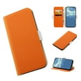 thumbnail image 1 of for iPhone 13 Pro Max 6.7 Inch Wallet Case, Candy Colors Durable PU Leather Shockproof Card Slots Holder Folio Purse Case with Kickstand Magnetic Clasp Bracket Flip Cover for iPhone 13 Pro Max,Orange, 1 of 10