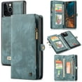 thumbnail image 1 of For iPhone 13 Pro Max 6.7 Leather Detachable Wallet Zipper Case with 11 Card Slots Holder Magnetic case for iPhone 13 Pro Max Flip Wallet Handle Wrist Strap Shockproof Pocket Handbag, 1 of 6