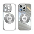thumbnail image 1 of for iPhone 13 Pro Max Back Case with Lens Protector, Slim TPU Frame Rotating Ring Bracket Magnetic PC Clear Back Anti-Scratch Anti-fingerprint Phone Case for iPhone 13 Pro Max, Gray, 1 of 7