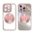 thumbnail image 1 of for iPhone 13 Pro Max Back Case with Lens Protector, Slim TPU Frame Rotating Ring Bracket Magnetic PC Clear Back Anti-Scratch Anti-fingerprint Phone Case for iPhone 13 Pro Max, Pink, 1 of 7
