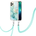 thumbnail image 1 of iPhone 13 Pro Max Case 6.7-inch, Allytech Marble Serious Ultra Thin Soft TPU Rubber Drop Protection Shock-Absorbing Anti-scratch Lanyard Case Cover for Apple iPhone 13 Pro Max 6.7-inch,Green, 1 of 4