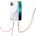 thumbnail image 1 of iPhone 13 Pro Max Case 6.7-inch, Allytech Marble Serious Ultra Thin Soft TPU Rubber Drop Protection Shock-Absorbing Anti-scratch Lanyard Case Cover for Apple iPhone 13 Pro Max 6.7-inch,White, 1 of 4
