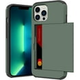 thumbnail image 1 of for iPhone 13 Pro Max Case with Card Holder,for iPhone 13 Pro Max Wallet Case Anti-Scratch Dual Layer Hidden Pocket Case Shockproof Cover Compatible with for iPhone 13 Pro Max 5G-Green, 1 of 12