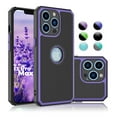 thumbnail image 1 of iPhone 13 Pro Max Case, Case for iPhone 13 Pro Max 6.7", Njjex Shock Absorbing Silicone & Plastic Bumper Rugged Grip Hard Protective Cases Cover for Apple iPhone 13 Pro Max 2021 -Puprle, 1 of 7