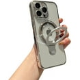 thumbnail image 1 of for iPhone 13 Pro Max Case Clear  Build-in Stand with Camera Lens Protection MagSafe Shockproof Soft Protective Slim Phone Case Cover for iPhone 13 ProMax Case 6.7 Inch - Silver, 1 of 12