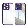 thumbnail image 1 of for iPhone 13 Pro Max Case Clear Slim, [Built in Lens Protector] [Non Yellowing] TPU Bumper Transparent Back Hard Shell Shockproof Thin for Men Women for iPhone 13 Pro Max, Darkpurple, 1 of 5