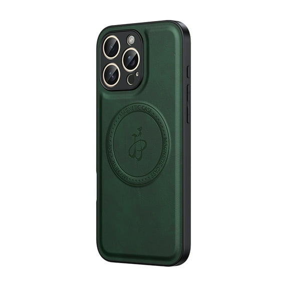 for iPhone 13 Pro Max Case Compatible with MagSafe, Magnetic Premium PU Leather Case, Ultra Slim Cover Shockproof Protective Wireless Charging Phone Case Designed for iPhone 13 Pro Max, Green