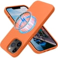 thumbnail image 1 of iPhone 13 Pro Max Case,[Compatible with MagSafe] [Military Grade Drop Protection] Silicone Shockproof Protective Phone Case Slim Thin Cover 6.7 inch, Marigold, 1 of 1