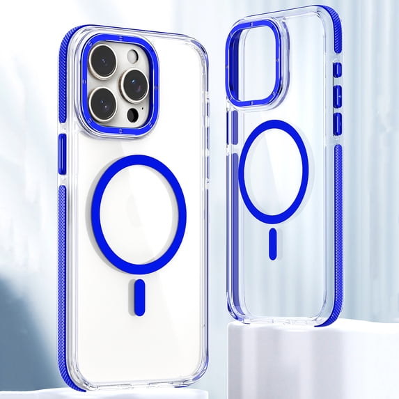 for iPhone 13 Pro Max Case, Compatible with MagSafe, Military-Grade Protection, Yellowing Resistant, Scratch-Resistant Back, Magnetic Hybrid Hard PC+Soft TPU Phone Case for iPhone 13 Pro Max,Blue
