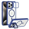 thumbnail image 1 of for iPhone 13 Pro Max Case Compatible with MagSafe, Phone Case with Built-in Camera Stash Stand Shockproof & Scratch-Resistant Back Cover Kickstand for iPhone 13 Pro Max, Blue, 1 of 6