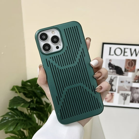 iPhone 13 Pro Max Case, Cooling Heat Dissipation Case Prevent Overheating Full Back Camera Lens Protection Ultra Slim TPU Cover Shockproof Protective Bumper Cover for Apple iPhone 13 Pro Max,Green