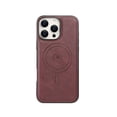 thumbnail image 1 of For iPhone 13 Pro Max Case Cover, Retro PU Leather Magnetic Case [Compatible with Magsafe] Drop Protection Slim Fit Bumper Phone Case for Women Men, Winered, 1 of 6