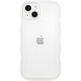 thumbnail image 1 of for iPhone 13 Pro Max Case, Cute Kawaii Curly Wave Frame Shape Soft TPU Silicone Phone Case with iPhone 13 Pro Max, Shockproof Protective Phone Cover for Women Girls, Transparent, 1 of 13