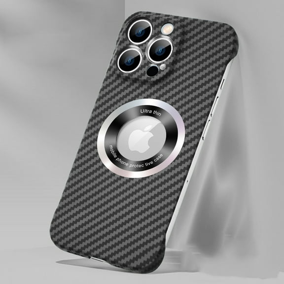 for iPhone 13 Pro Max Case, Exposed Sides for Comfort, Aramid Fiber, MagSafe Compatible, Protective Raised Corners, Ultra Slim Frameless Case for iPhone 13 Pro Max 6.7 inch, Black