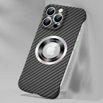 for iPhone 13 Pro Max Case, Exposed Sides for Comfort, Aramid Fiber, MagSafe Compatible, Protective Raised Corners, Ultra Slim Frameless Case for iPhone 13 Pro Max 6.7 inch, Black