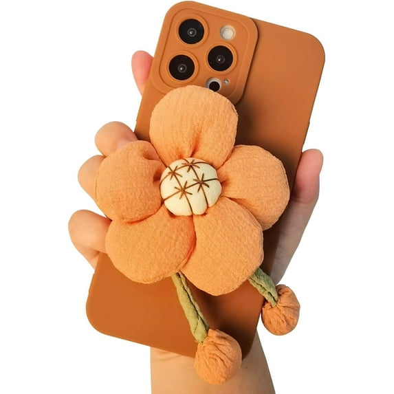 for iPhone 13 Pro Max Case with Flower Hidden Makeup Mirror, Anti-Fall Lens Cameras Cover Protection with Kickstand Soft TPU Shockproof Phone for Women Girls