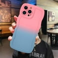 thumbnail image 1 of for iPhone 13 Pro Max Case Gradient Silicone Case with Wireless Charger, Wave Edge Soft Back Cover with Screen Protector Cover for Girls Women -Pink Blue, 1 of 12