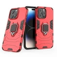 thumbnail image 1 of for iPhone 13 Pro Max Case Heavy Duty Sturdy Shockproof Rugged Hard PC+Soft TPU Bumper Anti-Scratch Military-Grade Drop Protection,Built-in Invisible Kickstand Matte Phone Case,Red, 1 of 8