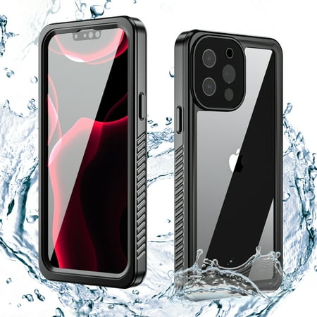 for iPhone 13 Pro Max Case, IP68 Waterproof Dustproof, Built-in Screen Protector, Rugged 360 Full Body Shockproof Heavy Duty Protective Cover for iPhone 13 Pro Max,Black