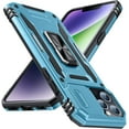 thumbnail image 1 of for iPhone 13 Pro Max Case with Kickstand with Camera Cover,Military-Grade Protection,Metal Ring Kickstand,Bumper Case for iPhone 13 Pro Max Case,Light Blue 5-IP13pm-04, 1 of 7
