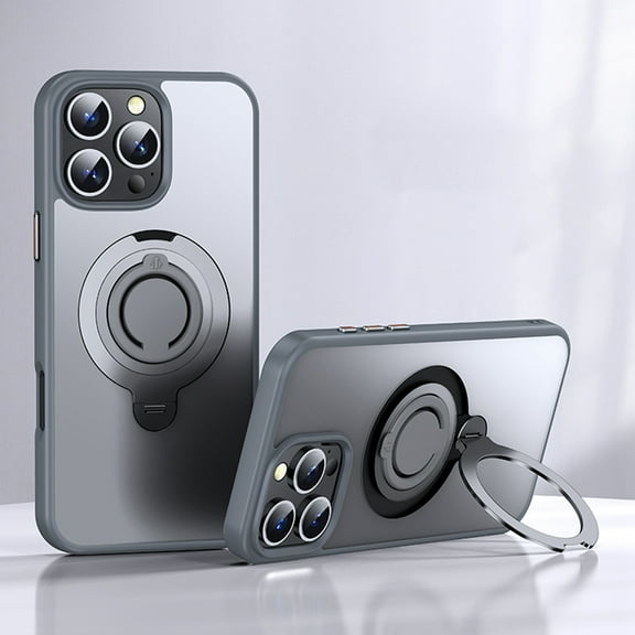 For iPhone 13 Pro Max Case Magnetic, Compatible with Magsafe & Car Mount 360 Rotating Kickstand Drop Protective Shockproof Bumper Rugged Phone Case for Apple iPhone 13 Pro Max, Gray