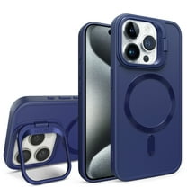 iPhone 13 Pro Max Case Magnetic, Compatible with Magsafe & Car Mount Camera Lens Kickstand Drop Protection Shockproof Anti-Scratch Rugged Phone Case for Apple iPhone 13 Pro Max, Darkblue