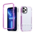 thumbnail image 1 of for iPhone 13 Pro Max Case, [Non-Yellowing & Military Grade Shockproof] Drop Protective Slim Silicone TPU Frame Clear Phone Case with Hidden Stand for iPhone 13 Pro Max 6.7", Purple, 1 of 7