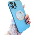 thumbnail image 1 of for iPhone 13 Pro Max Case Plating Magnetic [ Support for Magsafe ] Logo View Gradient Iridescent Luxury Elegant Classic Screen Protector Protective Phone Case (2021) 6.1" - Blue, 1 of 12