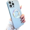 thumbnail image 1 of for iPhone 13 Pro Max Case Plating Magnetic [ Support for Magsafe ] Logo View Gradient Iridescent Luxury Elegant Classic Screen Protector Protective Phone Case (2021) 6.1" - White, 1 of 6