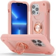 thumbnail image 1 of for iPhone 13 Pro Max Case with Ring Stand, Heavy Duty Military Grade Rugged Shockproof Silicone Rubber Magnetic Kickstand Holder Case for Women Girls For iPhone 13 Pro Max, Rosegold, 1 of 6