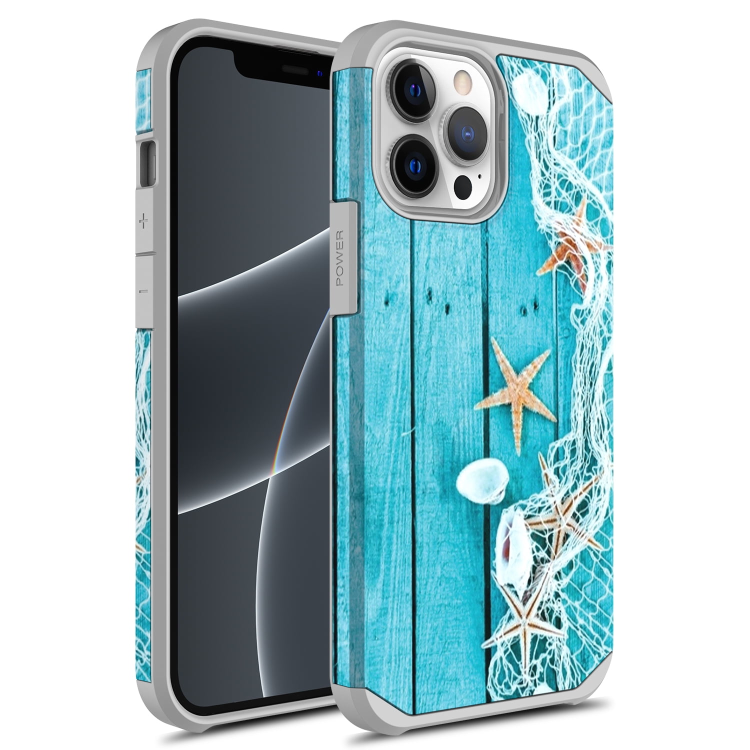 iPhone 13 Pro Max Case, Rosebono Slim Hybrid Shockproof Hard Cover Graphic  Fashion Colorful Skin Cover Armor Case for iPhone 13 Pro Max 6.7  (Starfish) 
