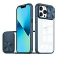 thumbnail image 1 of for iPhone 13 Pro Max Case, Shockproof Rugged iPhone 13 Pro Max Phone Case, with Sliding Camera Cover, Drop Protection Crystal Clear Back Case Clear for iPhone 13 Pro Max, Navyblue, 1 of 6